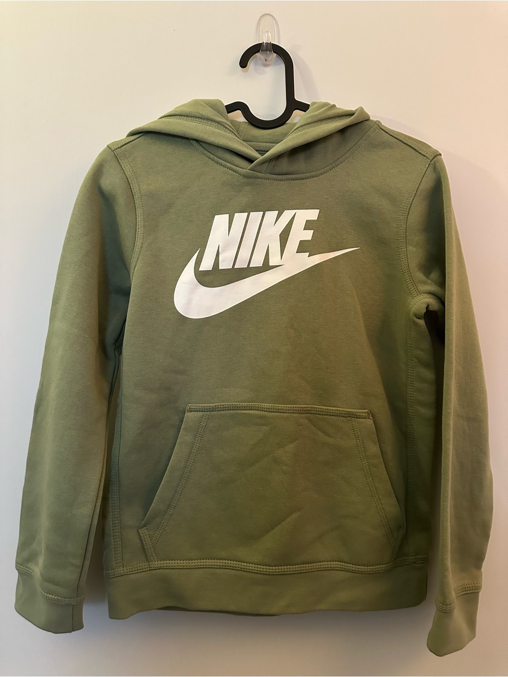 NIKE | Olive Green Hoodie with White Swoosh